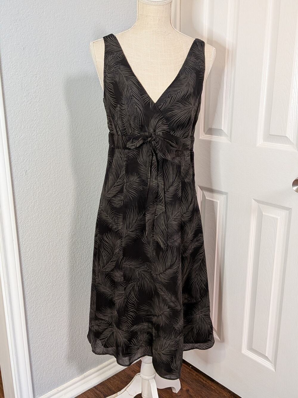 J Crew Womens Y2K Silk Babydoll Midi Dress Size 8 Black Fairy Grunge